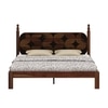 Rustic Solid Wood Queen Size Bed Non Storage Storage In Provincial Teak Finish