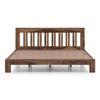Beirut Solid Wood Bed Queen Size In Teak Finish