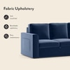 Kowloon Sectional 3 Seater Pull Out Sofa cum Bed In Lapis Blue Colour