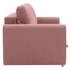 Baruna 3 Seater Velvet Pull Out Sofa Cum Bed with Storage In Peach Color