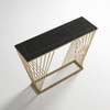 Black Metal Console Table in Gold Colour