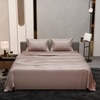 Stoa Paris Satin Bedsheet King Size with 2 Pillow Covers heet King Night Champagne
