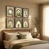 The Castle Decor Madhubani Pichwai Wall Art Set of 6 Design 2 10x13 Inch