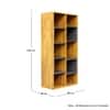 Hexa Engineered Wood Bookshelf Multipurpose Storage Rack in Giant Wood and Slate Grey Colour