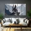 The Castle Decor Lord Shiva Wall Painting Wooden Framed 27x48 Inch (Style 3)