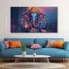 The Castle Decor Lord Ganesha Wall Painting Wooden Framed 27x48 Inch (Style 23)