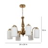 Eliante Mild Steel 6-Light Chandelier, Modern Hanging Ceiling Fixture