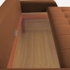 Calliro  Pull Out Sofa cum Bed  in Brown Colour