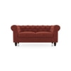 Winchester Essential 2 Seater Fabric Sofa In Dark Coral Colour