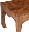 Lyon Sheesham Wood Contemporary Square Coffee Table In Natural Teak Finish