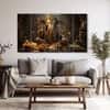 The Castle Decor Lord Ganesha Wall Painting Wooden Framed 27x48 Inch (Style 25)