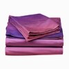 Stoa Paris Satin Bedsheets for Super King Size Bed with 2 Pillow Covers 300 TC UltrSatin Solid Premium Bedding Set Gifts for Couples Wedding Home Furnishing Skies of Paris Collection - Pink Indigo heets for Pink Indigo