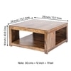 Milan Sheesham Wood Coffee Table In Teak Finish