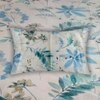 White Floral 400 TC Cotton Fitted Super King Size Bedsheet With 2 Pilllow Covers  Threads