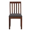 Aura 4 Seater Dining Set with Cushioned Chairs in Dark Grey Colour