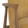 Dakota Solid Wood Lounge Chair In Stria Mustard