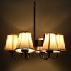 Devansh Dual Black Wallmounted Lamp With Beige Jute  Shade