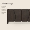 Koro Solid Wood Sideboard In Dark Chestnut Finish