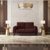 Granada Premium 2 Seater Fabric Sofa in Deep Crimson Velvet Colour