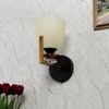 Eliante Modern Wall Lights Mild Steel & Glass Material Antique, Brown & White Finish
