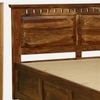 Zvya Solid Wood King  Size Bed With Box Storage (Provincial Teak Finish)