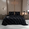 Stoa Paris Twilight Rhapsody Satin Bedsheet for Super King Size Bed hapsody Satin Noir Collection