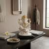 Devotional Regal Vinayaka Ganesha Statue in White Colour