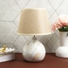 Marble Print Table Lamp Beige Sophisticated Design