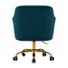 Doe Buck Clemence Modern Teal Tufted Velvet Office Chair