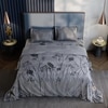 Stoa Paris Super King Size 100% Cotton Bedsheet with 2 Pillow Covers  Size Grey Black