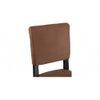 Newport wood Set of 2 Dining Chairs in Taupe Brown Velvet Upholstery with MAHAGONY FINISH