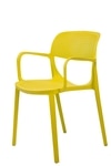 Kepler Brooks Vola Cafeteria Dining Chair in Yellow Colour