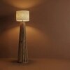 Boho Beige Jute Floor Lamp with Beige Jute Base