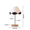 Devansh Multi-Color Cotton Vintage Lamp With Natural Wood Base & Steel Pipe (12X19.25)