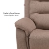 Silvana Two Seater Motorized Fabric Recliner in Taupe Beige Colour