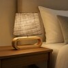 Devansh White Jute Table Lamp With  Wood Natural Base -10