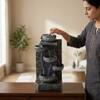 Water Fountain Zen Harmony Cascading Water Fountain in Multicolor Colour