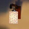 Devansh Solid Wood Electric Wall Light in Brown Colour with Multi Shade Count of 1 Light