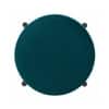 Doe Buck Modern Teal Upholstered Counter Height Bar Stool with Black Metal Frame