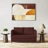 Florence Premium 2 Seater Fabric Sofa in Deep Crimson Velvet Colour