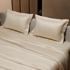 Stoa Paris Satin Bedsheet King Size with 2 Pillow Covers heet King Charming Ivory