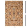 Presto Gold Traditional Hand Tufted Wool Carpet 6X9 Feet