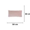 Criss Cross Pink Pearl Cotton Knitted Decorative Cushion Cover 12 x 20 Inches
