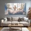 The Castle Decor Jesus Wall Painting Wooden Framed 27x48 Inch (Style 4)