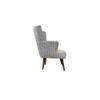 Machai Solid Wood Lounge Chair In Grey Colour
