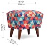 Celeste Solid Wood Ottomon in Multicolor Colour