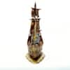 Desert Art Metal Handpainted Golden Ship Showpiece