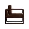 Aura PU Leather Arm Chair in Brown