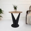 Metalsmith Round Side Table – Wood & Iron