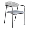 Costa Outdoor Table Set with 1 Table and 2 Chairs in Gun Metal Grey